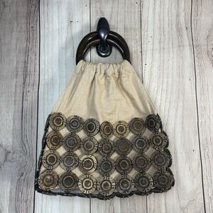 Vintage Isha’s Collection Handmade Coconut Shell Handbag